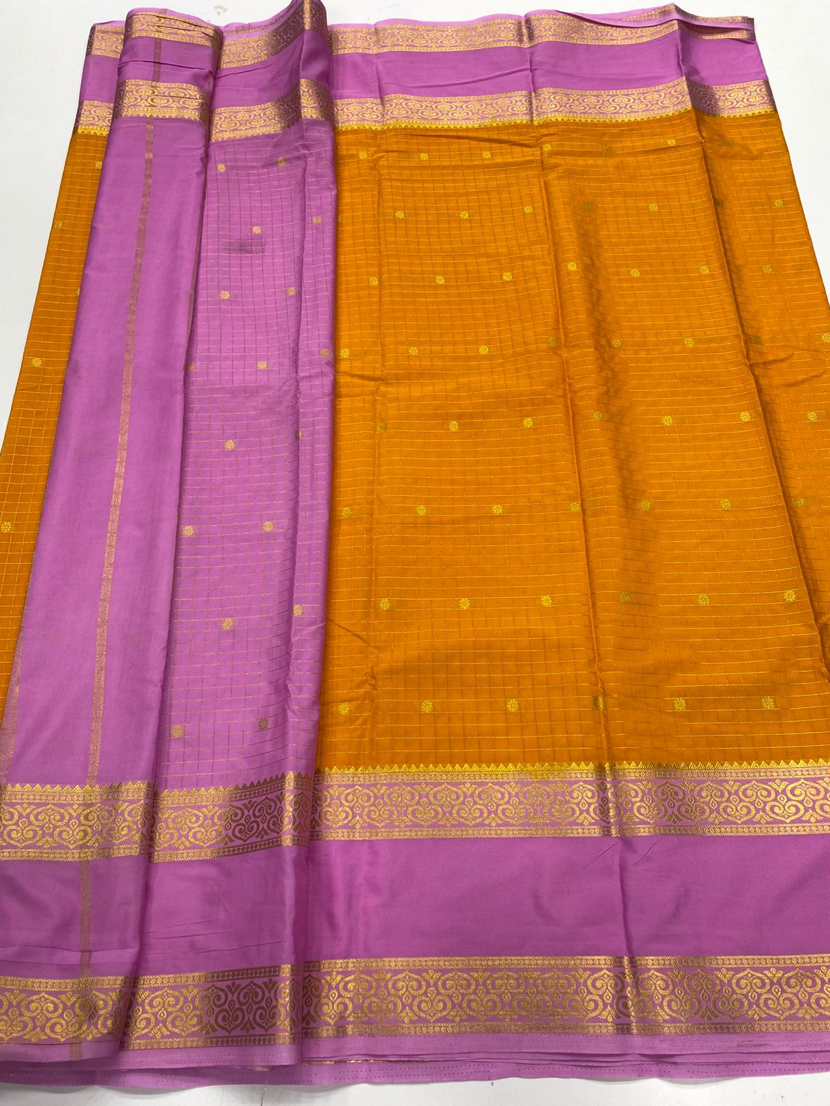 Mysore Crepe Butta Saree ( 3269G-R17 )