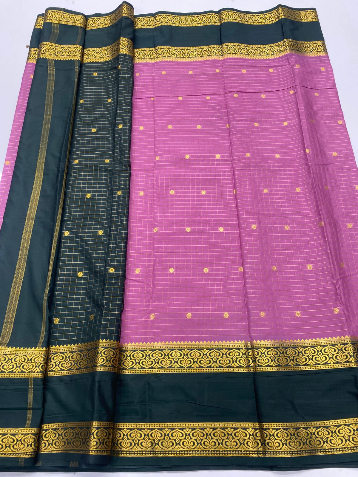 Mysore Crepe Butta Saree ( 3269G-R17 )