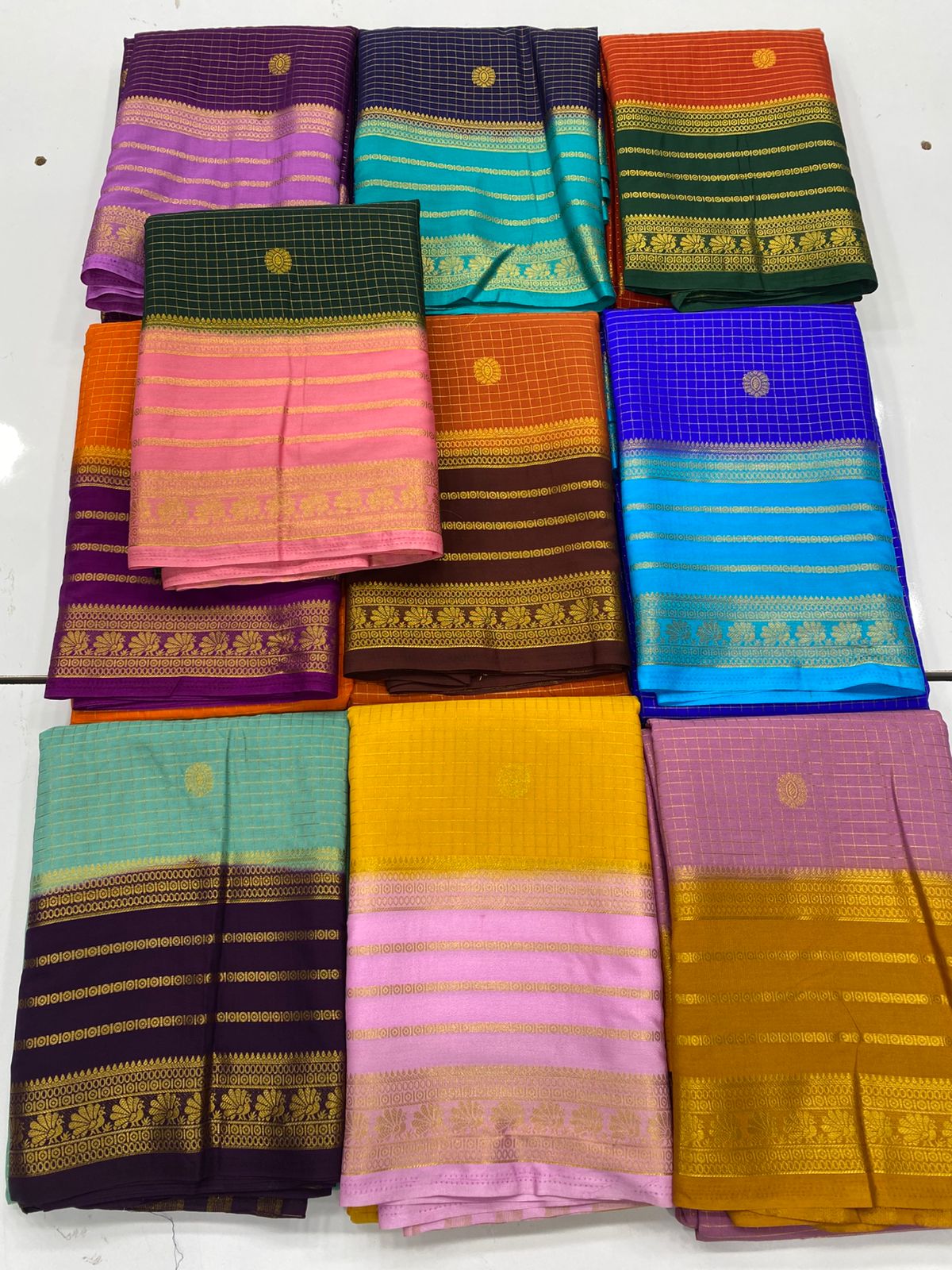 Mysore Crepe Butta Saree(3269C)