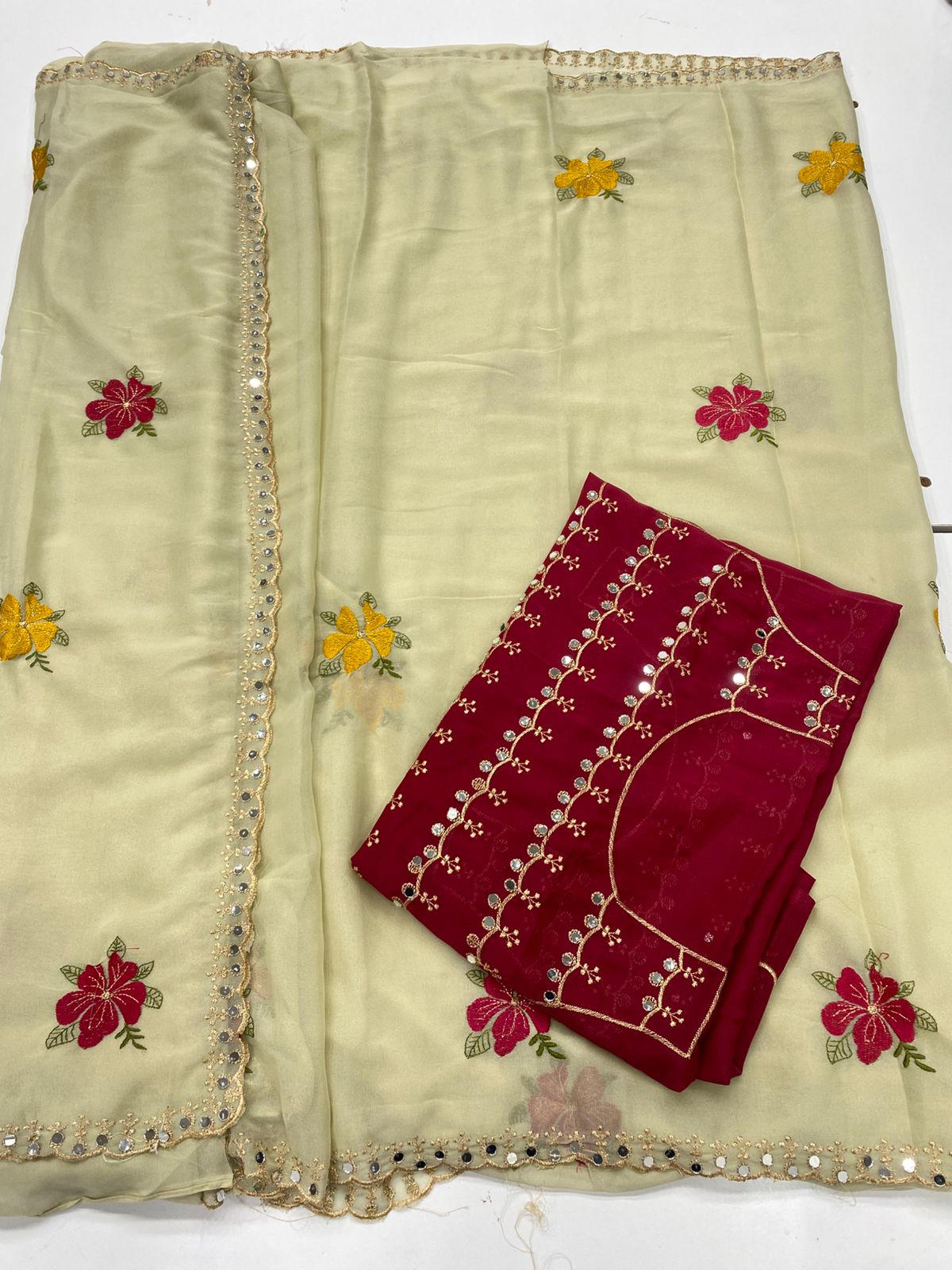 Fancy Space Silk Saree(3348A)