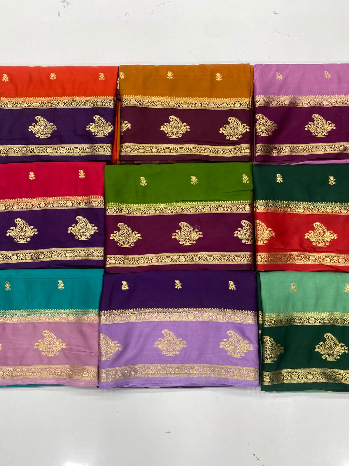 Mysore Crepe Butta Saree(3353A)