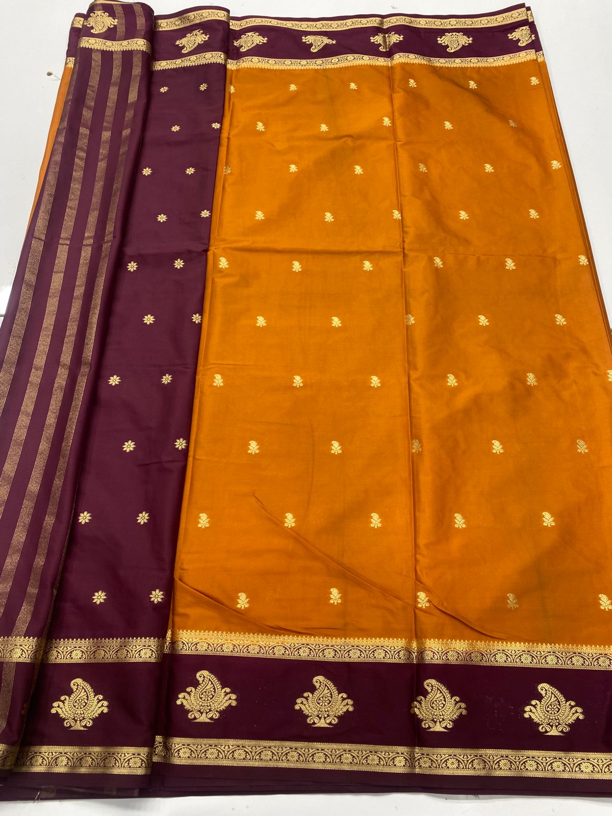 Mysore Crepe Butta Saree(3353A)