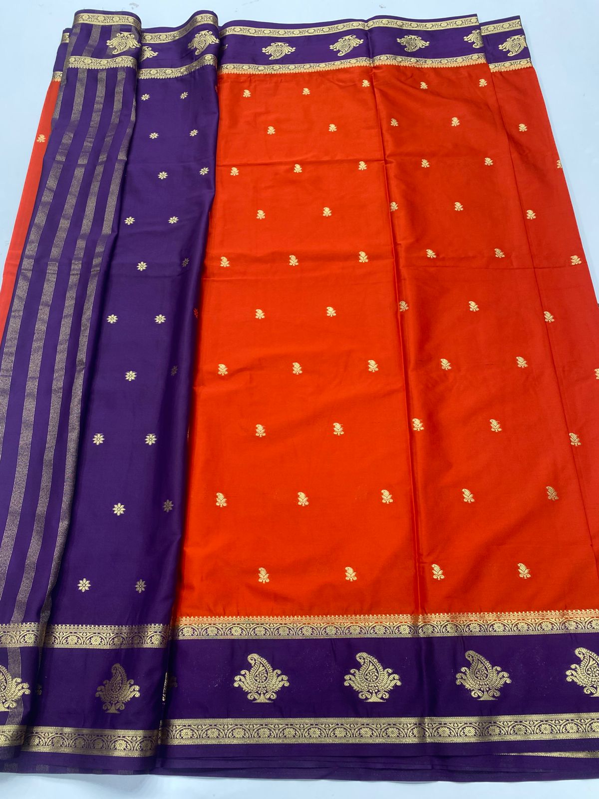 Mysore Crepe Butta Saree(3353A)