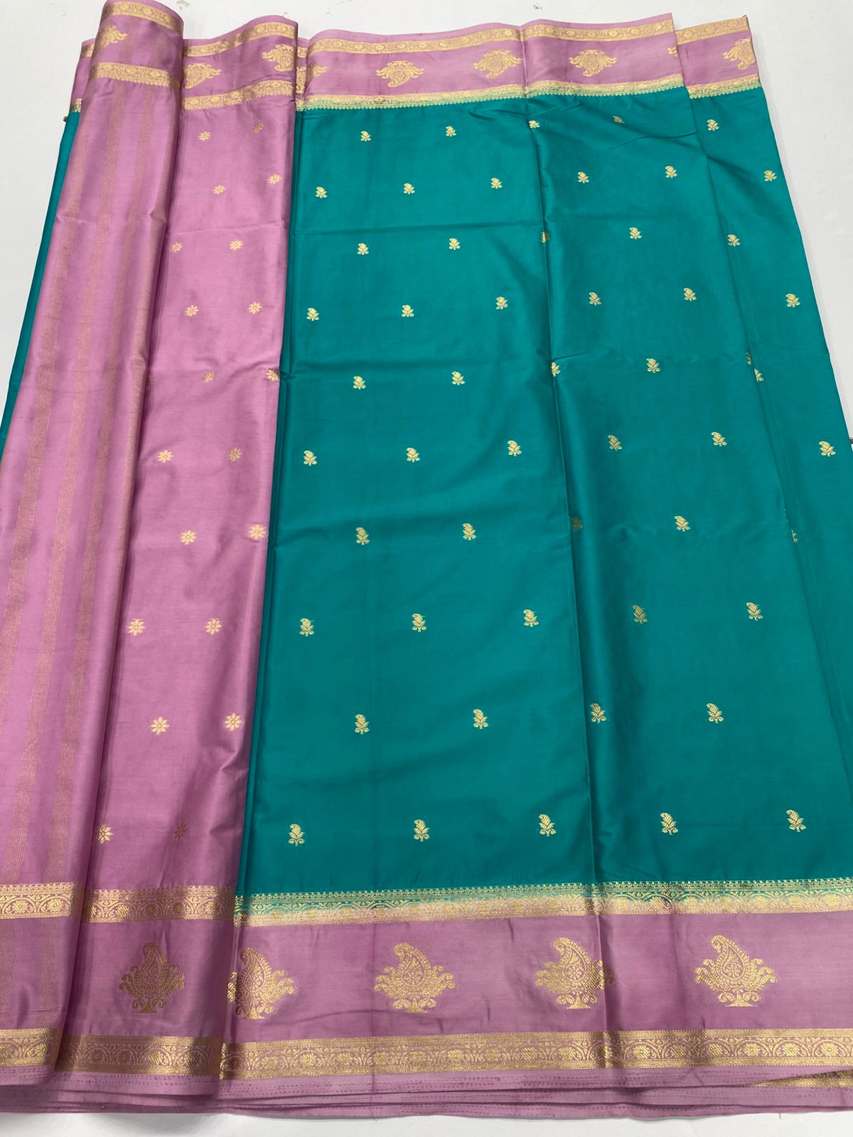 Mysore Crepe Butta Saree(3353A)