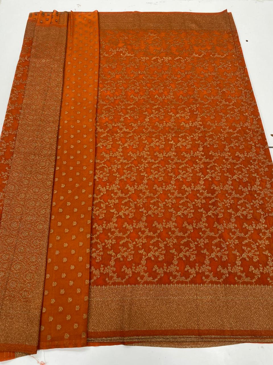 Khaddi Georgette Saree  (3382)