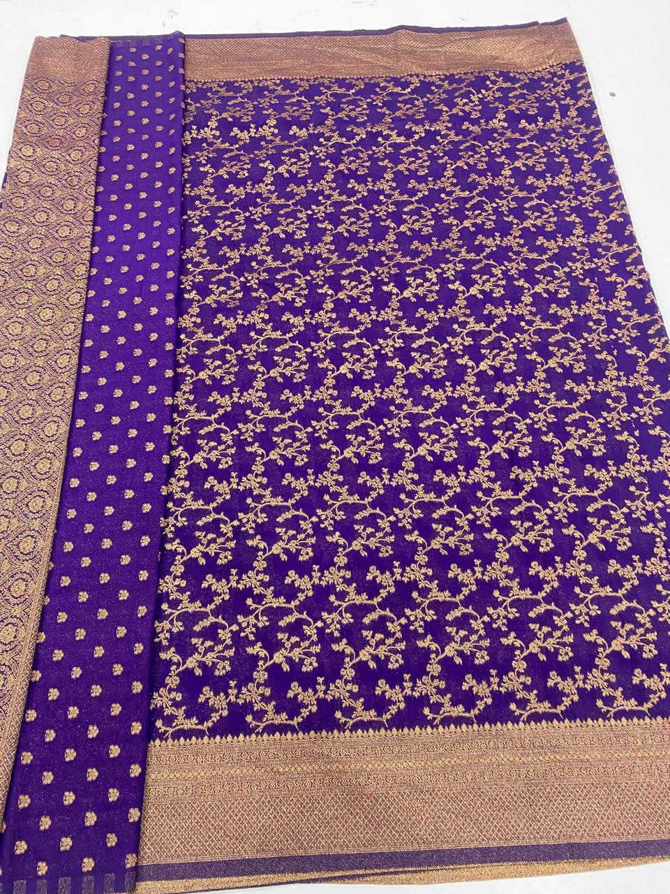 Khaddi Georgette Saree  (3382)