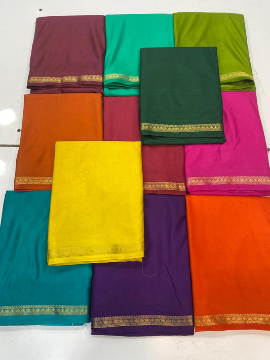 Mysore Crepe Self Saree (3381)