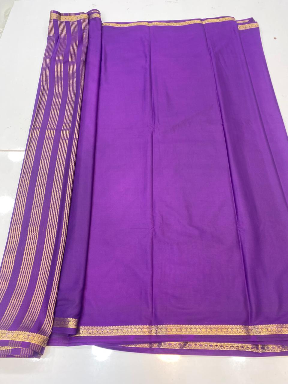 Mysore Crepe Self Saree  ( 3381-R16 )