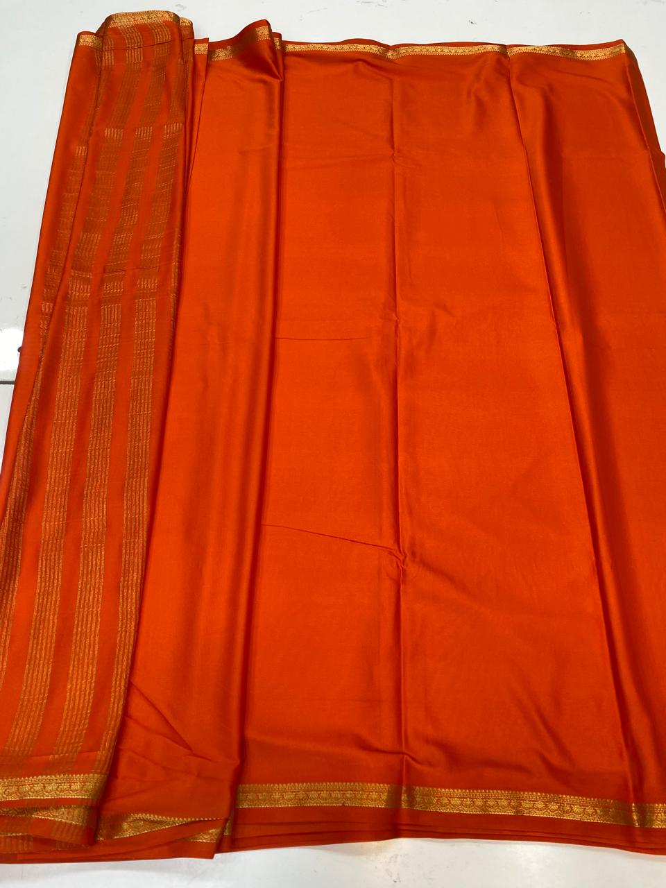 Mysore Crepe Self Saree  ( 3381-R16 )