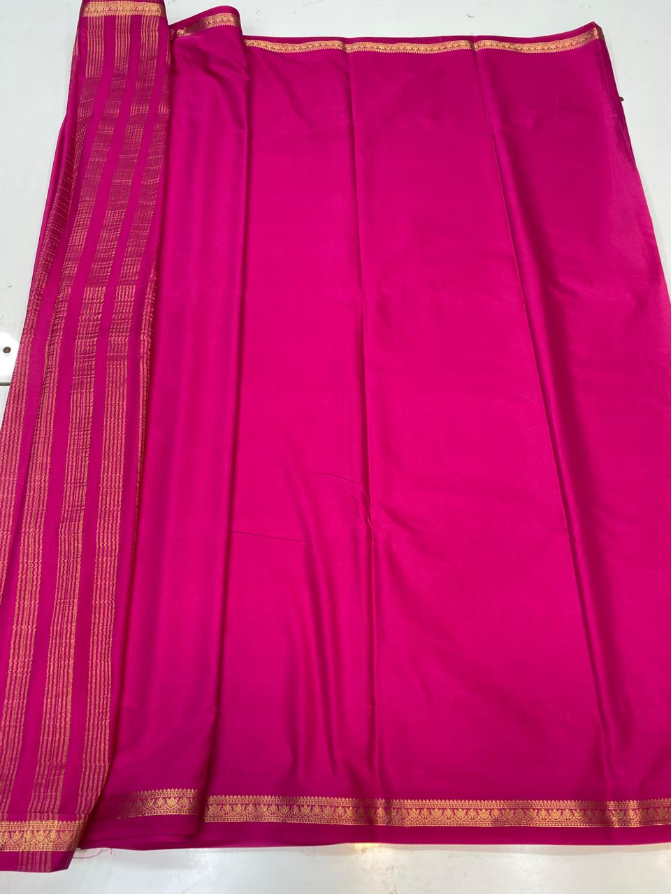 Mysore Crepe Self Saree  ( 3381-R16 )