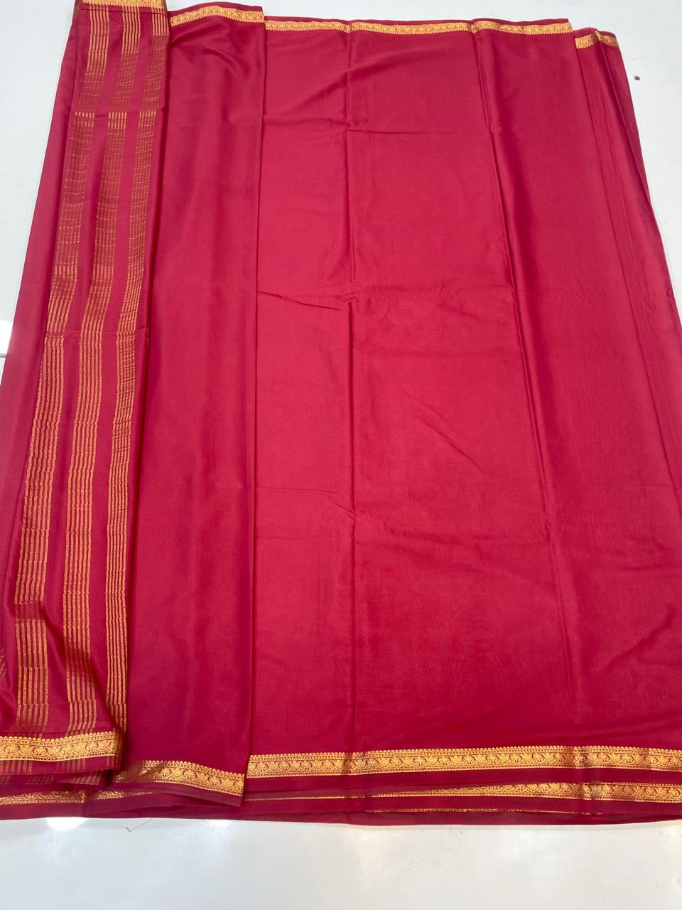 Mysore Crepe Self Saree  ( 3381-R16 )