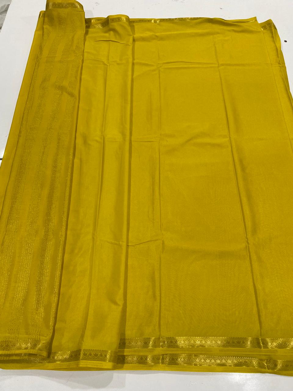 Mysore Crepe Self Saree  ( 3381-R16 )