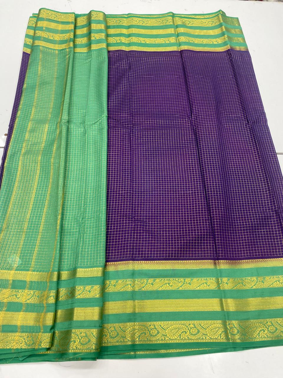 Crepe Georgette Chex Saree  ( 3366-R15 )