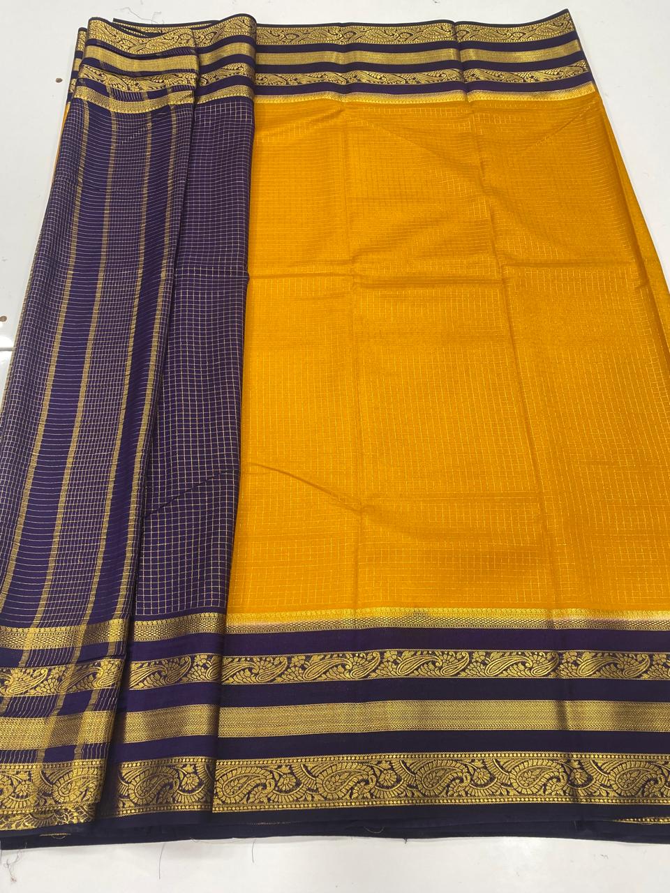 Crepe Georgette Chex Saree  ( 3366-R15 )