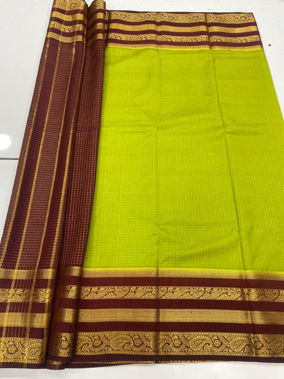 Crepe Georgette Chex Saree  ( 3366-R15 )
