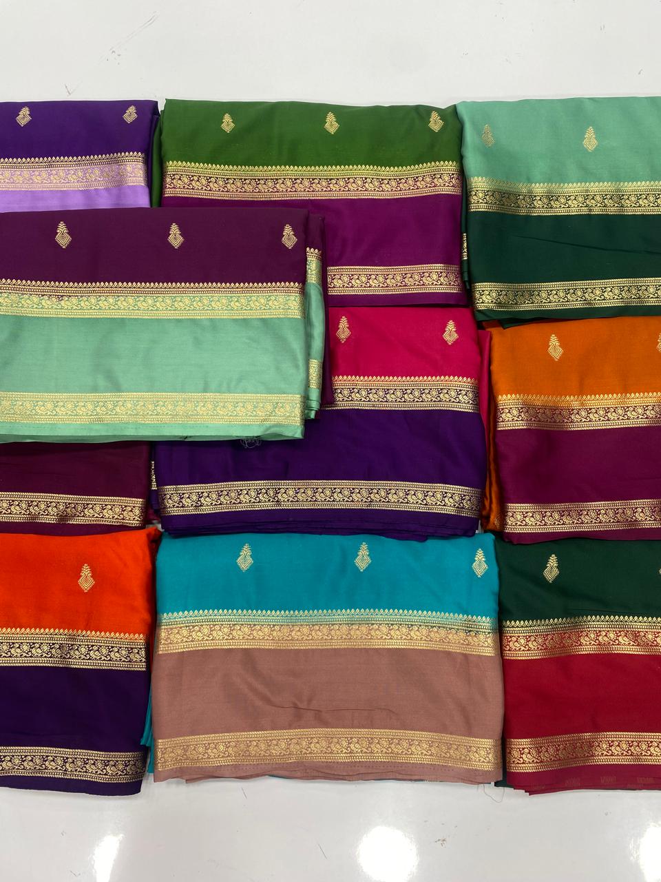 Mysore Crepe Butta Saree (3353B)