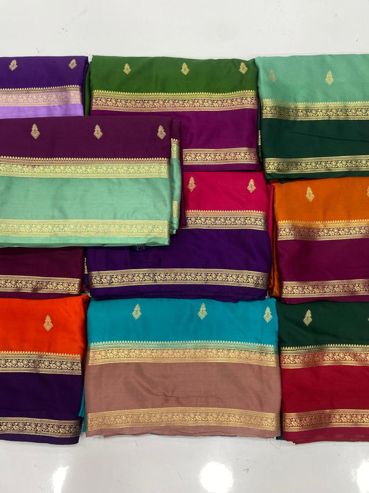 Mysore Crepe Butta Saree  ( 3353B-R23 )