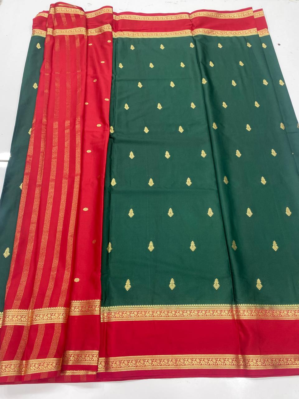 Mysore Crepe Butta Saree (3353B)
