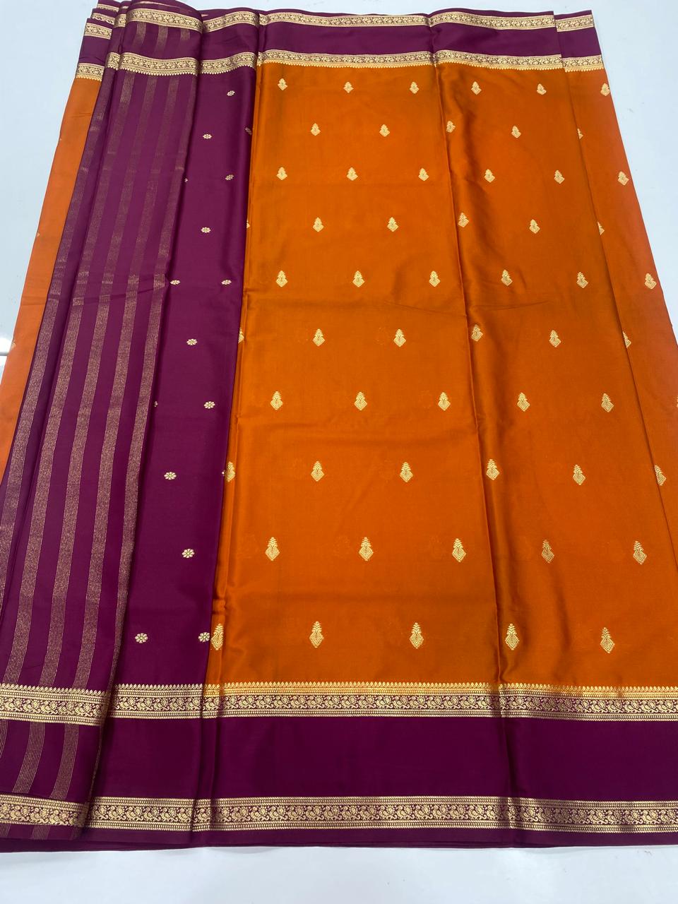 Mysore Crepe Butta Saree (3353B)