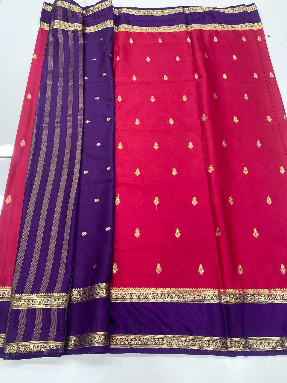 Mysore Crepe Butta Saree (3353B)
