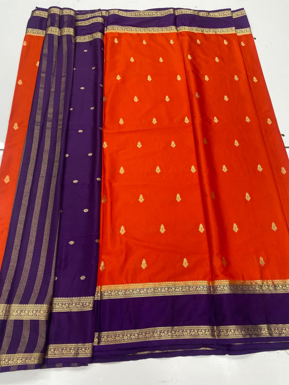 Mysore Crepe Butta Saree (3353B)