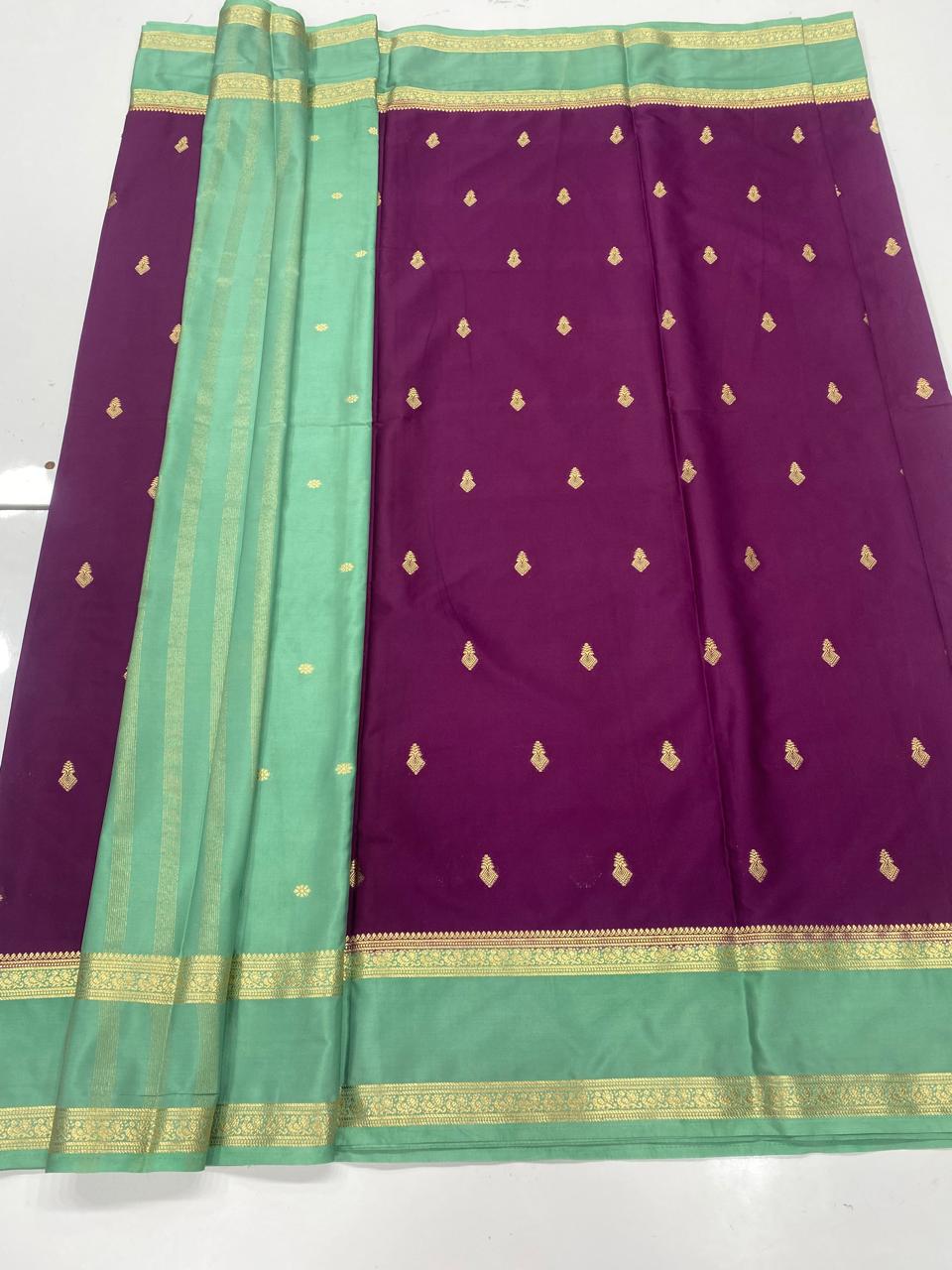 Mysore Crepe Butta Saree (3353B)