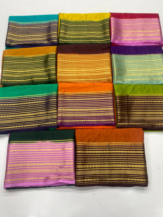Mysore Crepe Zari Border Saree(3378A)