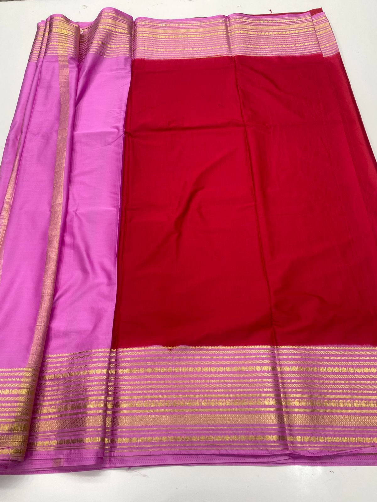 Mysore Crepe Zari Border Saree ( 3378A-R26 )