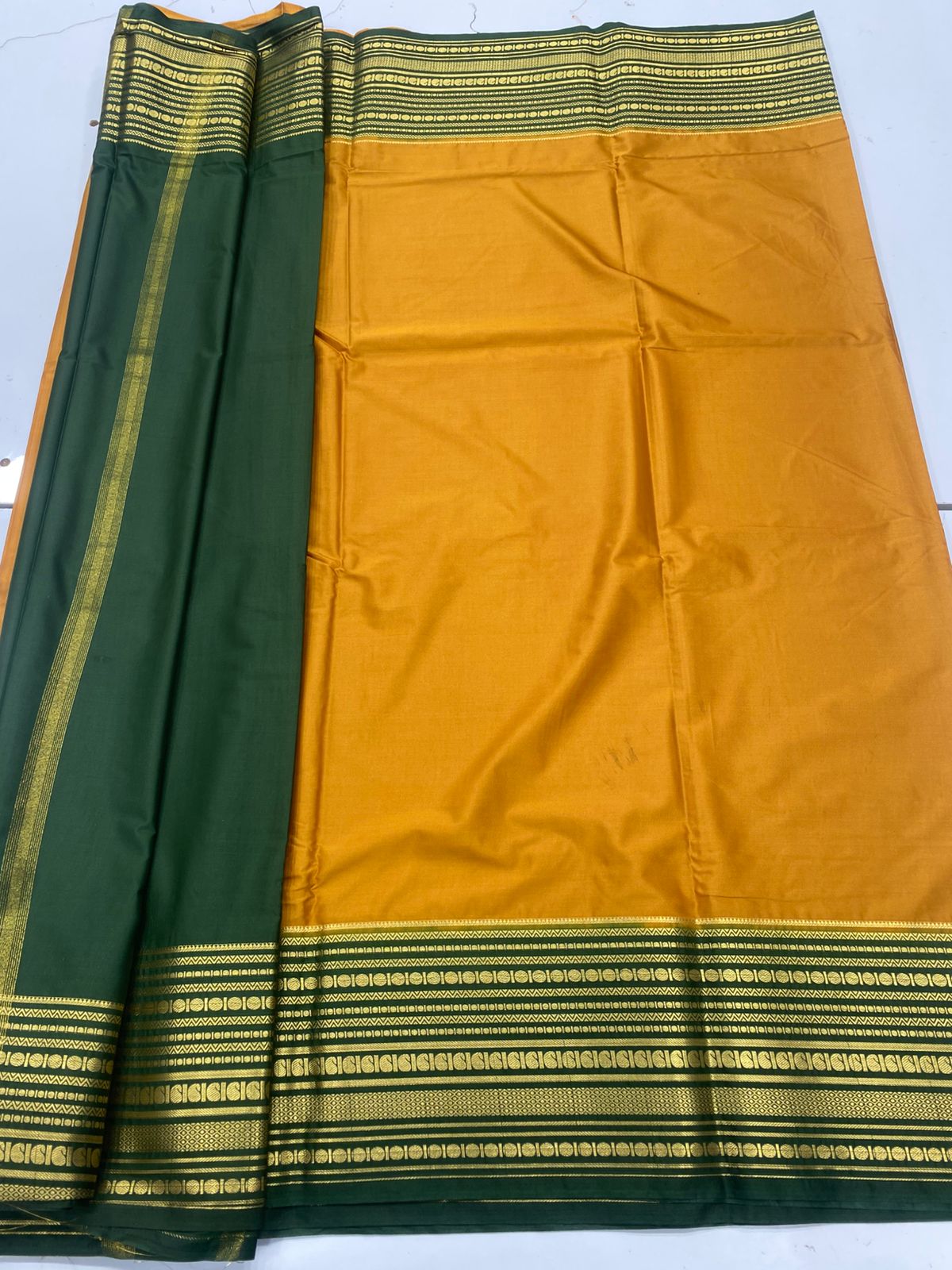 Mysore Crepe Zari Border Saree ( 3378A-R26 )
