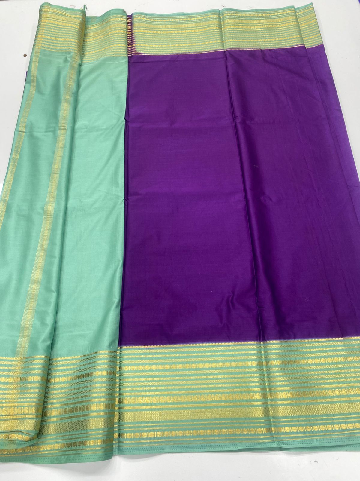 Mysore Crepe Zari Border Saree ( 3378A-R26 )