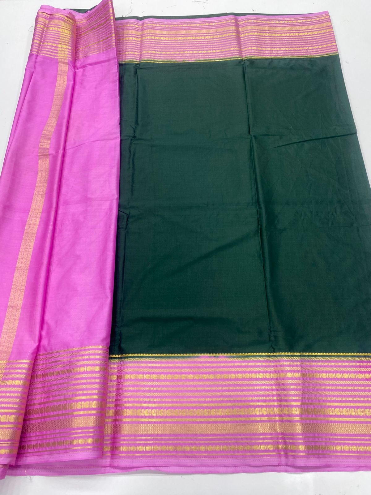 Mysore Crepe Zari Border Saree ( 3378A-R26 )