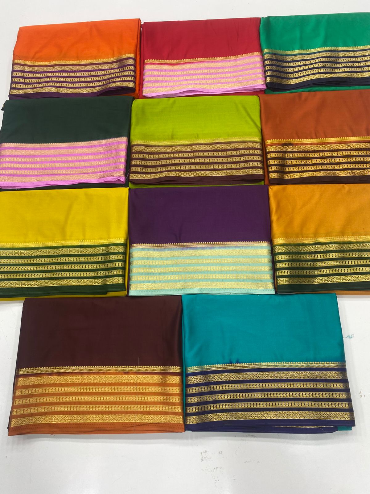 Mysore Crepe Zari Border Saree ( 3378B-R21 )
