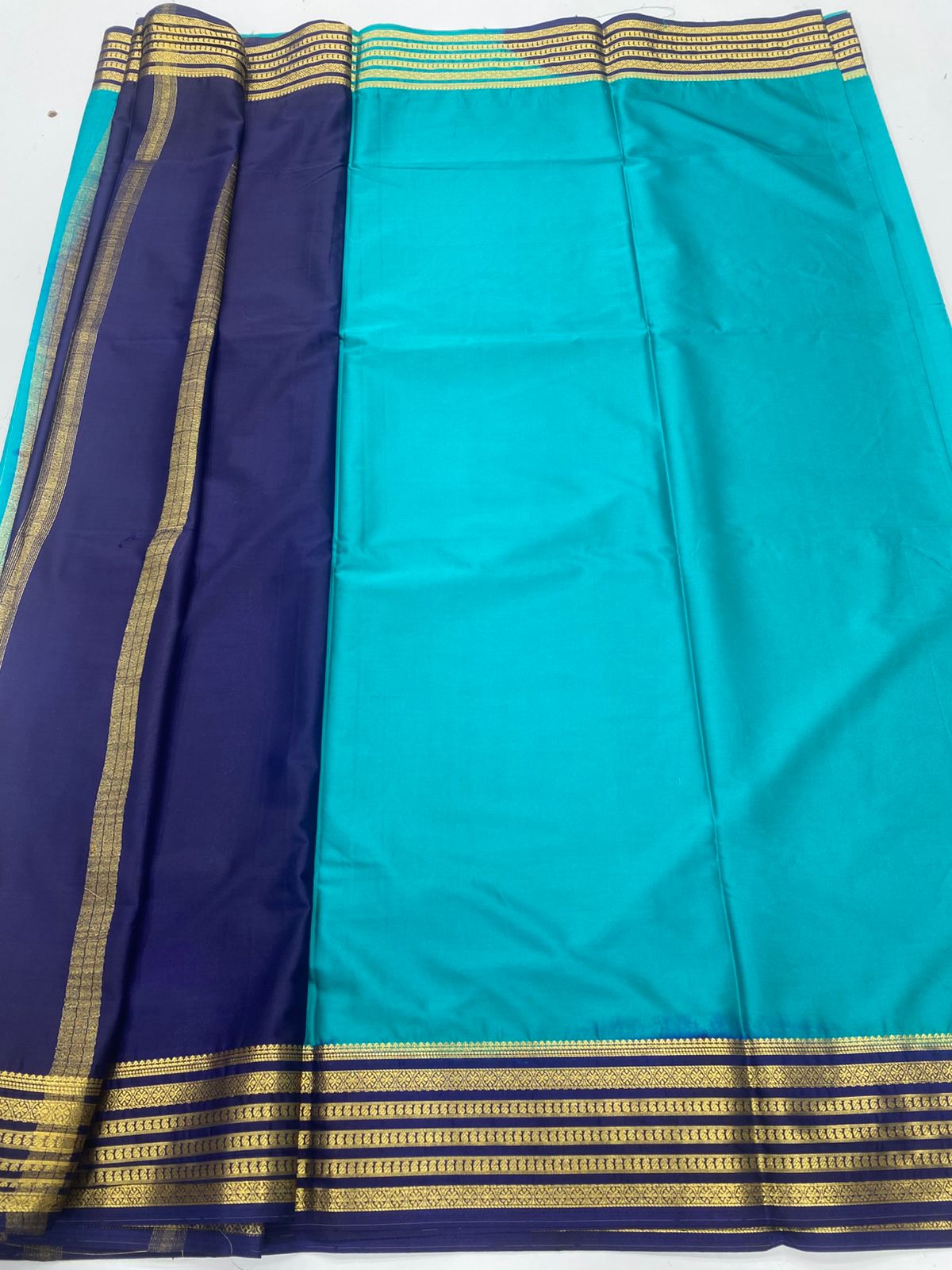 Mysore Crepe Zari Border Saree ( 3378B-R21 )