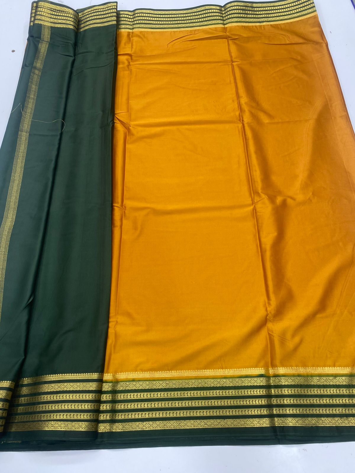 Mysore Crepe Zari Border Saree ( 3378B-R21 )