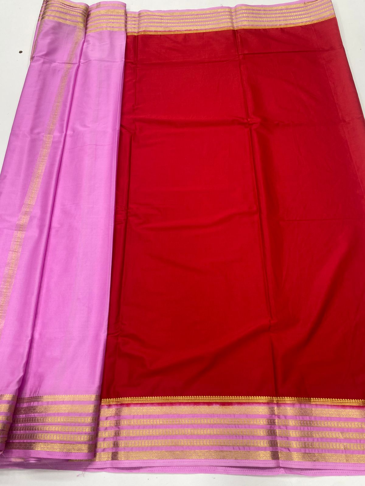 Mysore Crepe Zari Border Saree ( 3378B-R21 )