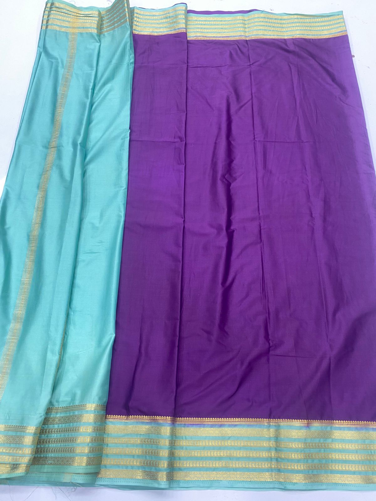 Mysore Crepe Zari Border Saree ( 3378B-R21 )