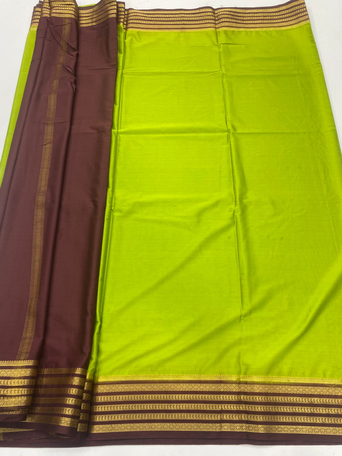 Mysore Crepe Zari Border Saree ( 3378B-R21 )