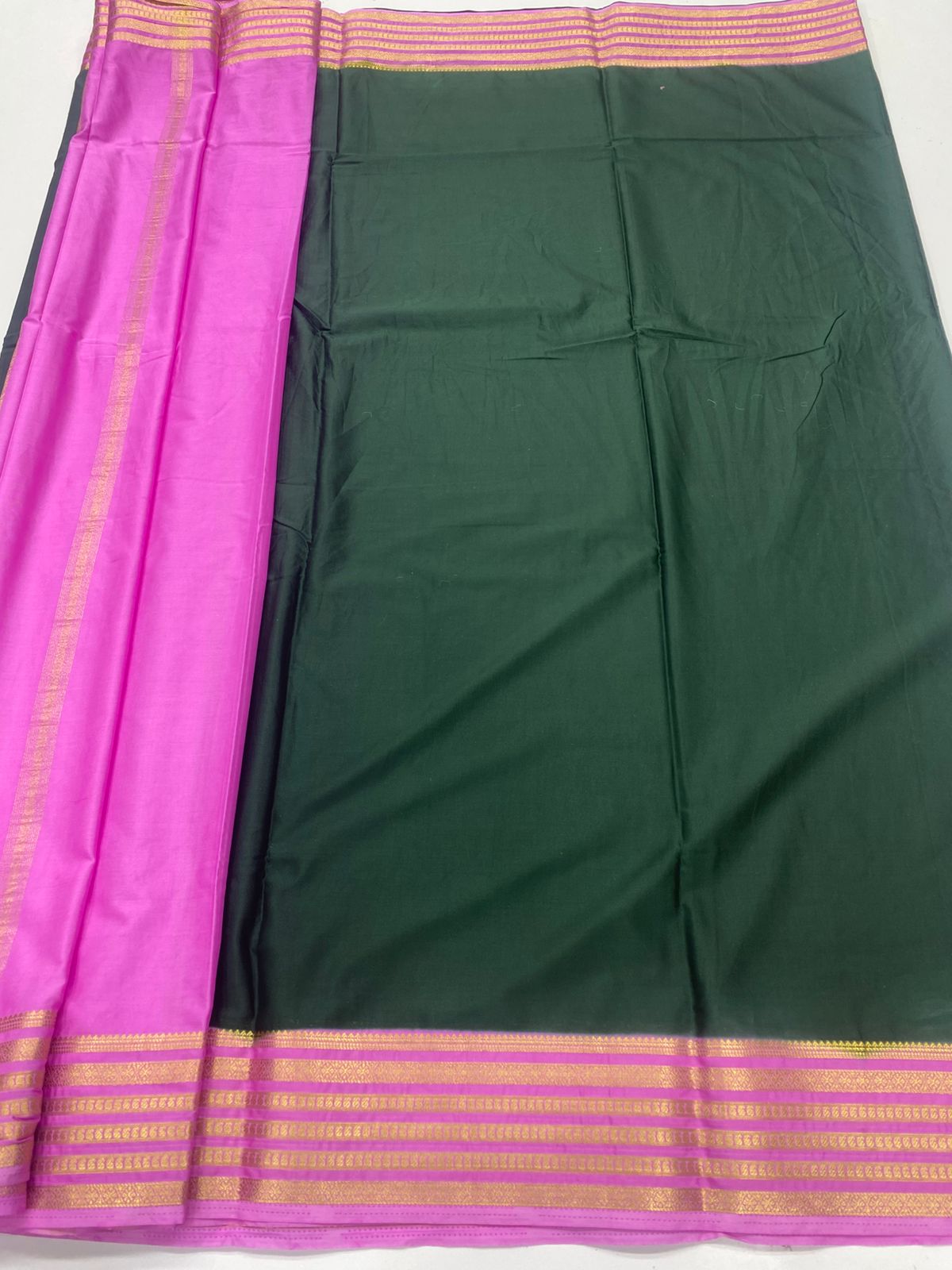 Mysore Crepe Zari Border Saree ( 3378B-R21 )
