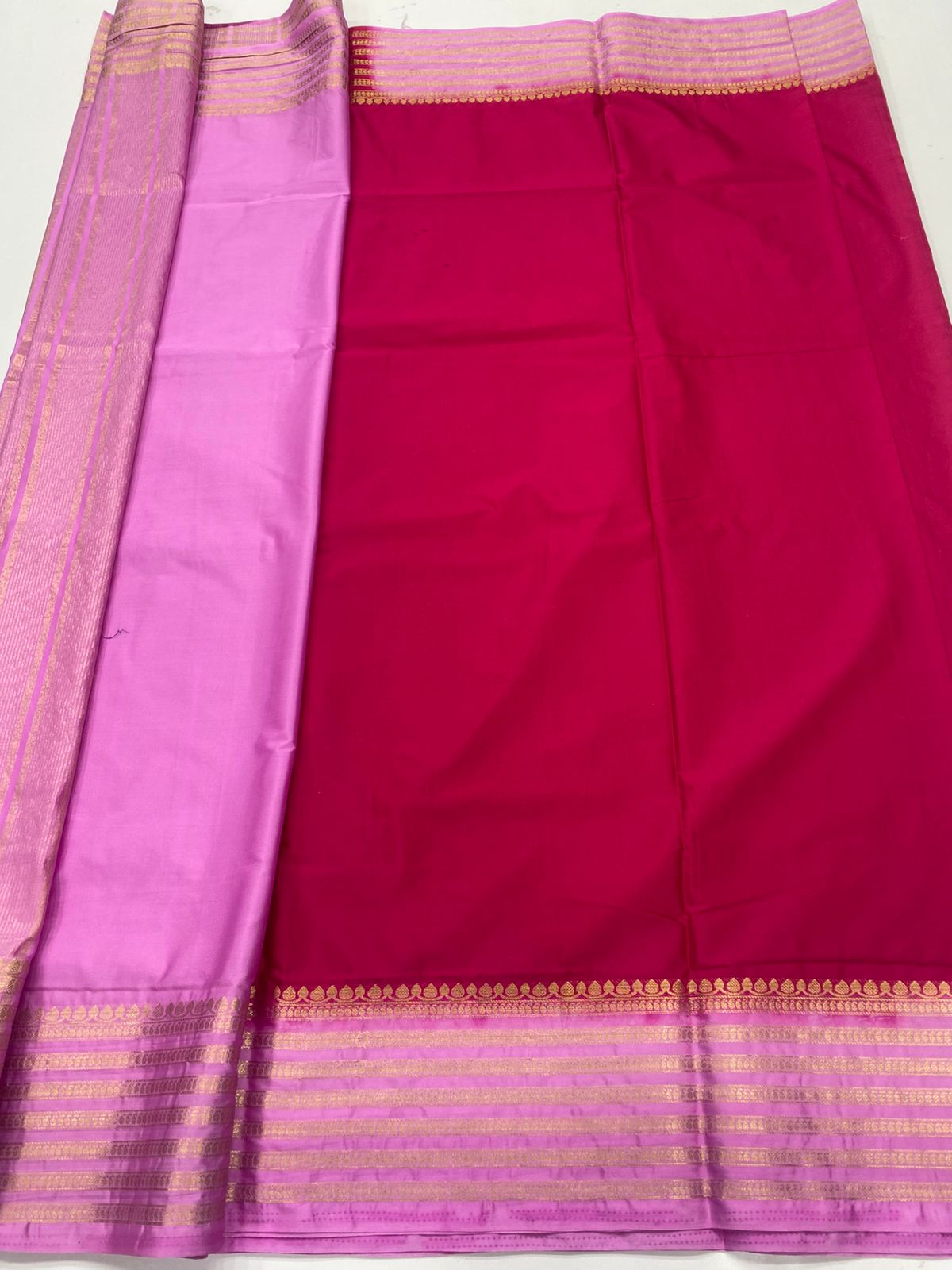 Mysore Crepe Zari Border Saree ( 3378C-R20 )
