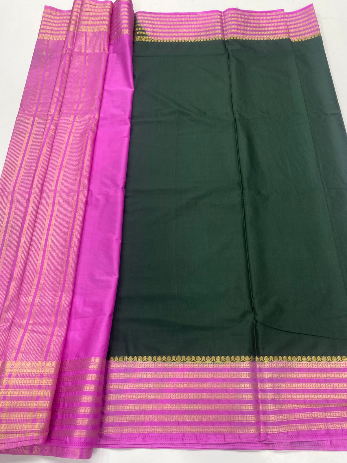 Mysore Crepe Zari Border Saree ( 3378C-R20 )