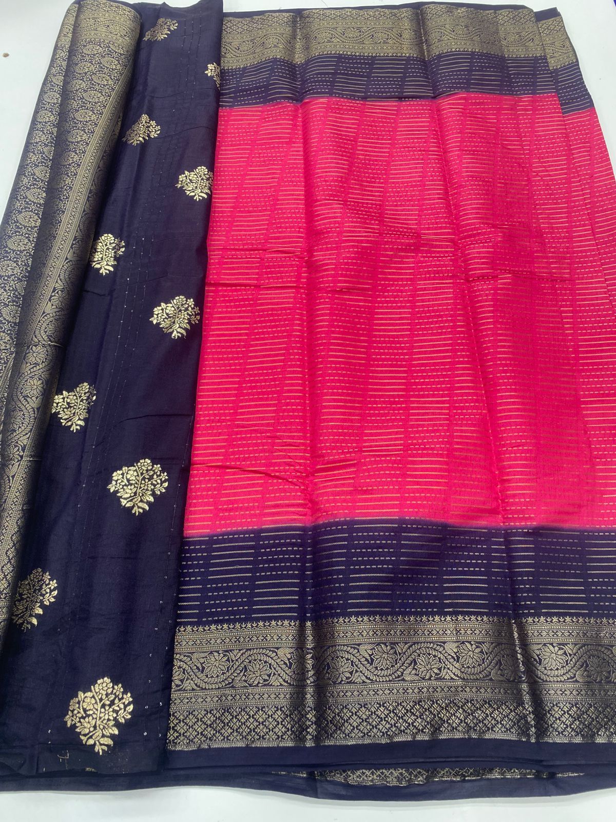 Mysore Crepe Mysore Lines Saree ( 3372-R13 )