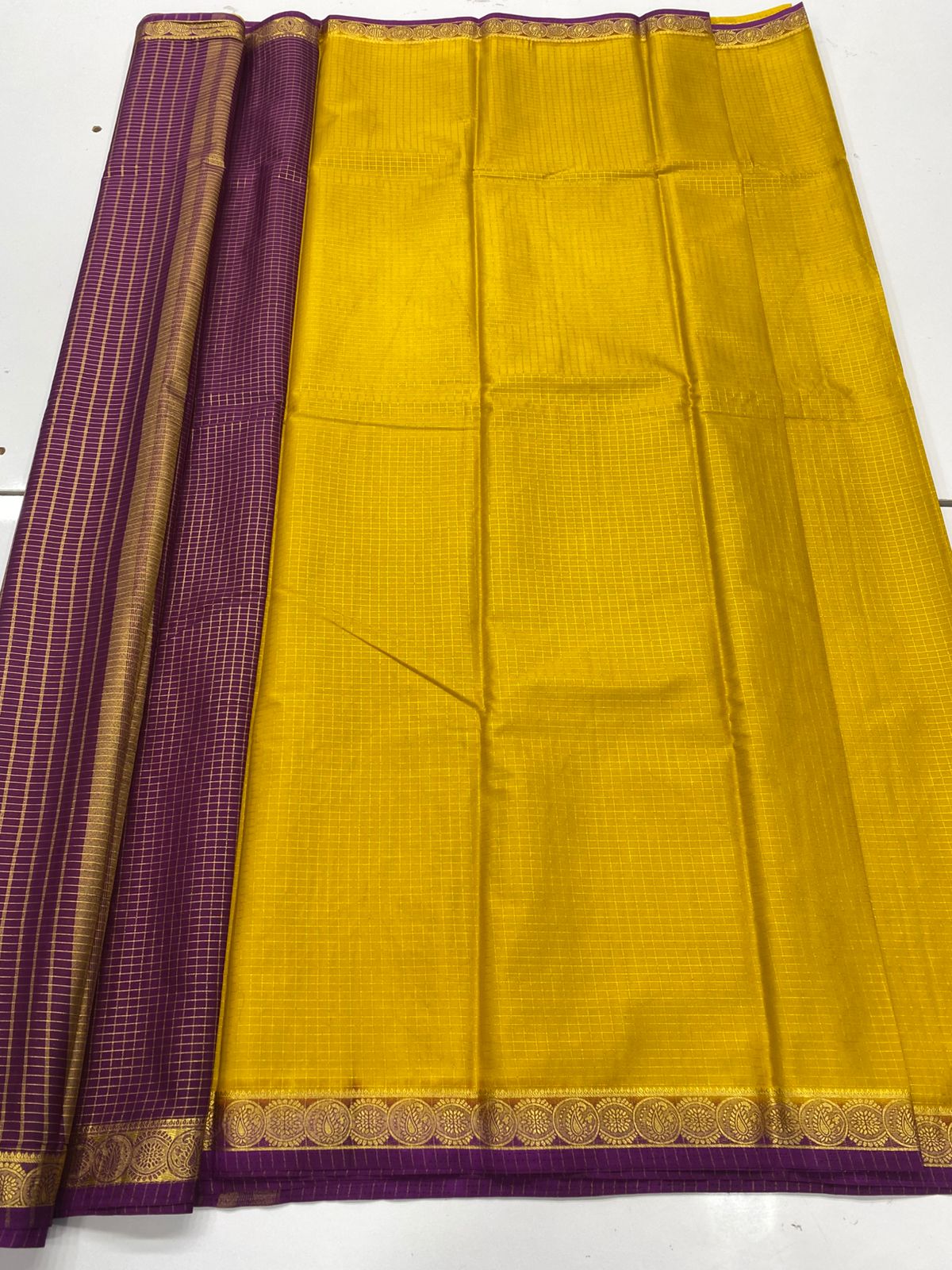 Crepe Georgette Chex Saree ( 3368-R17 )