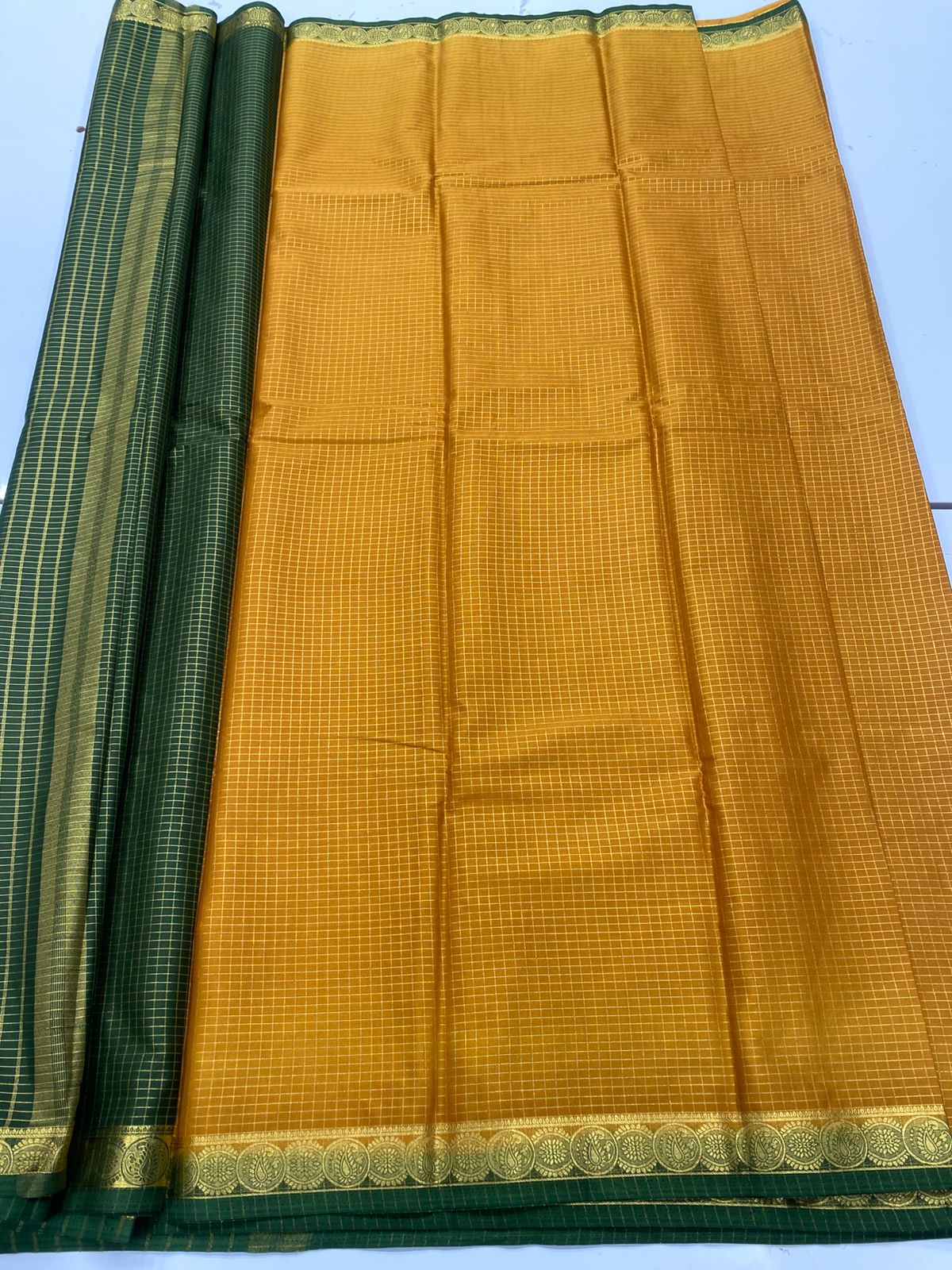 Crepe Georgette Chex Saree ( 3368-R17 )