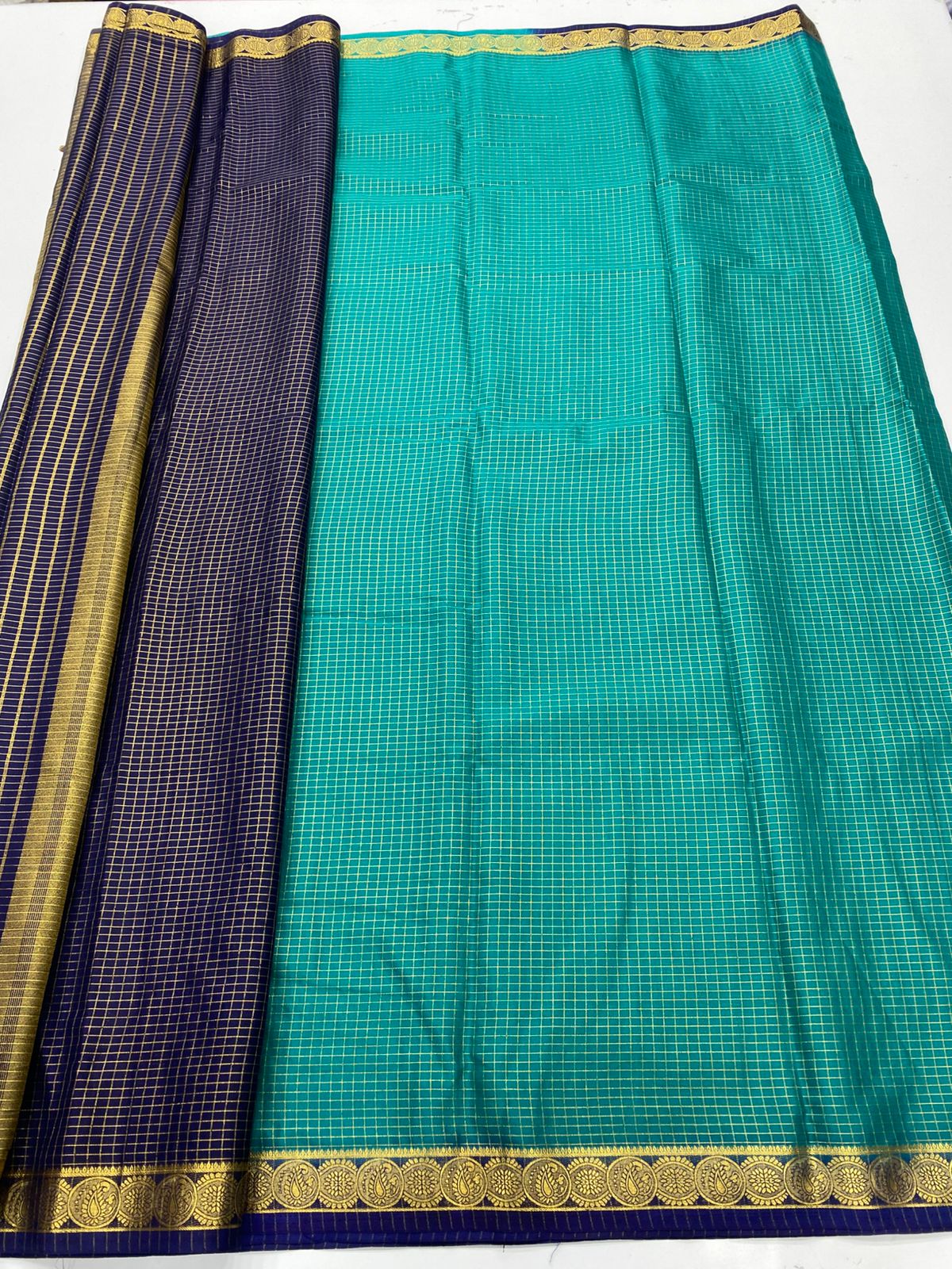 Crepe Georgette Chex Saree ( 3368-R17 )