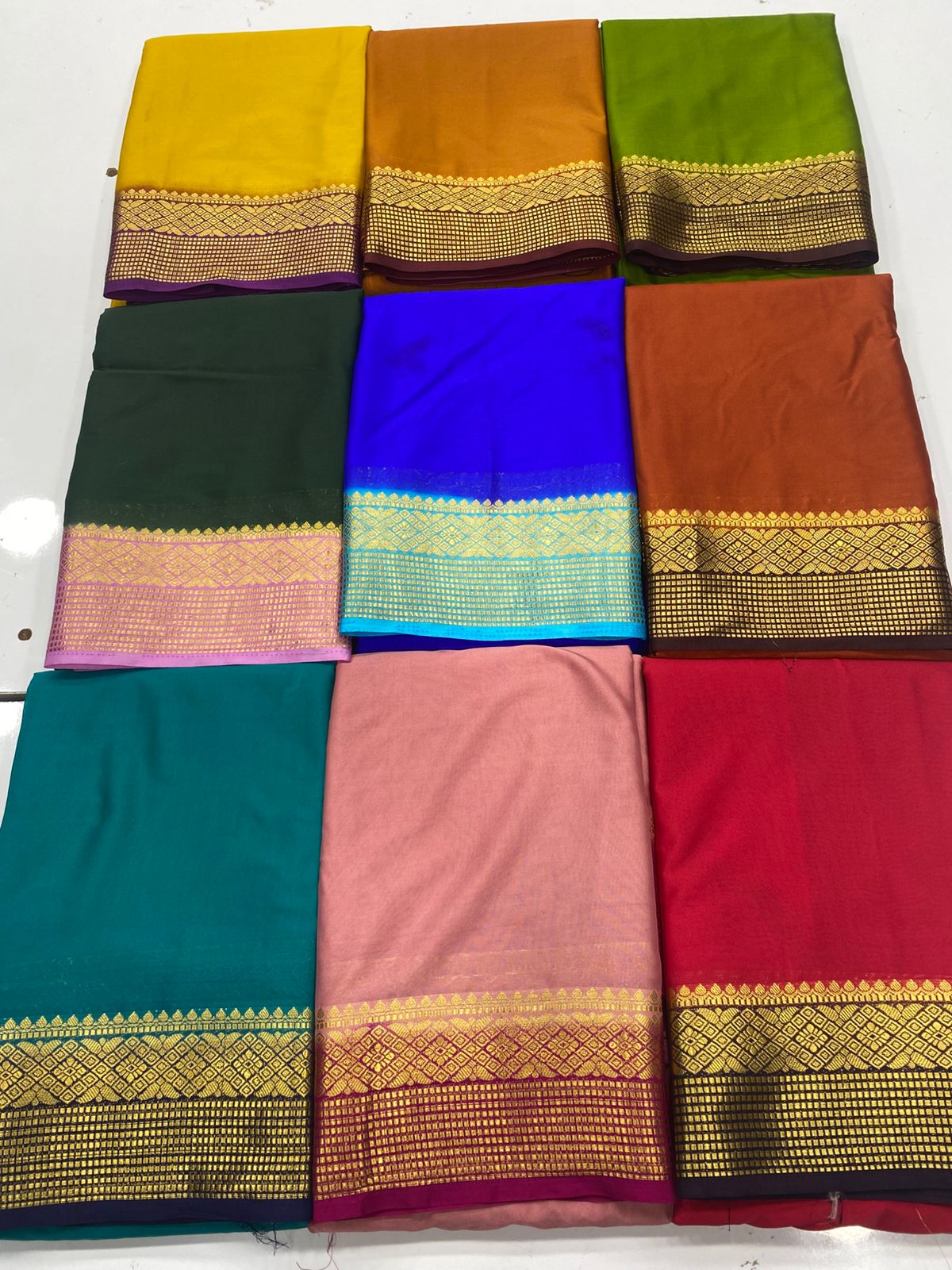 Mysore Crepe Zari Border Saree ( 3369A-R21 )