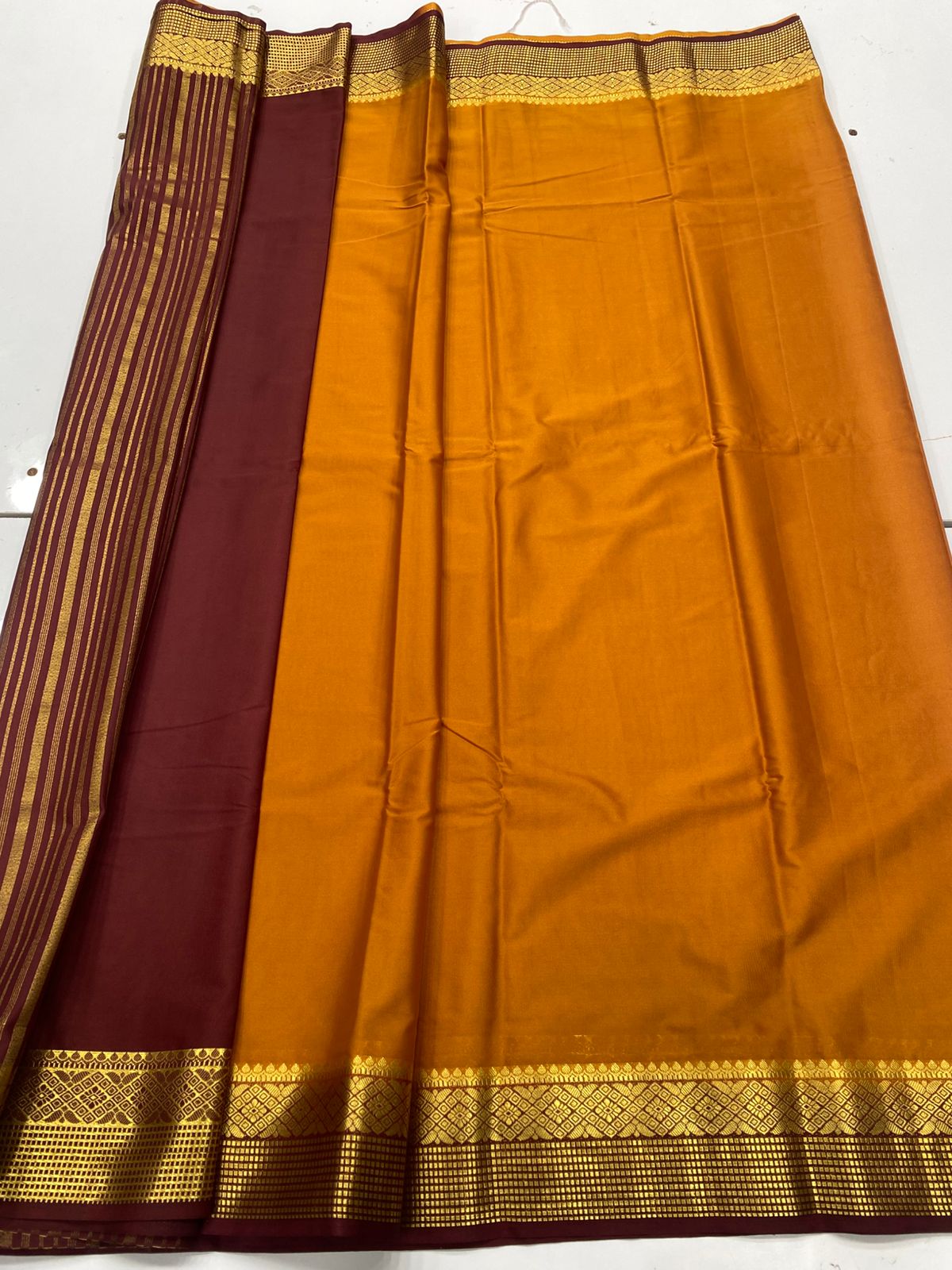 Mysore Crepe Zari Border Saree ( 3369A-R21 )