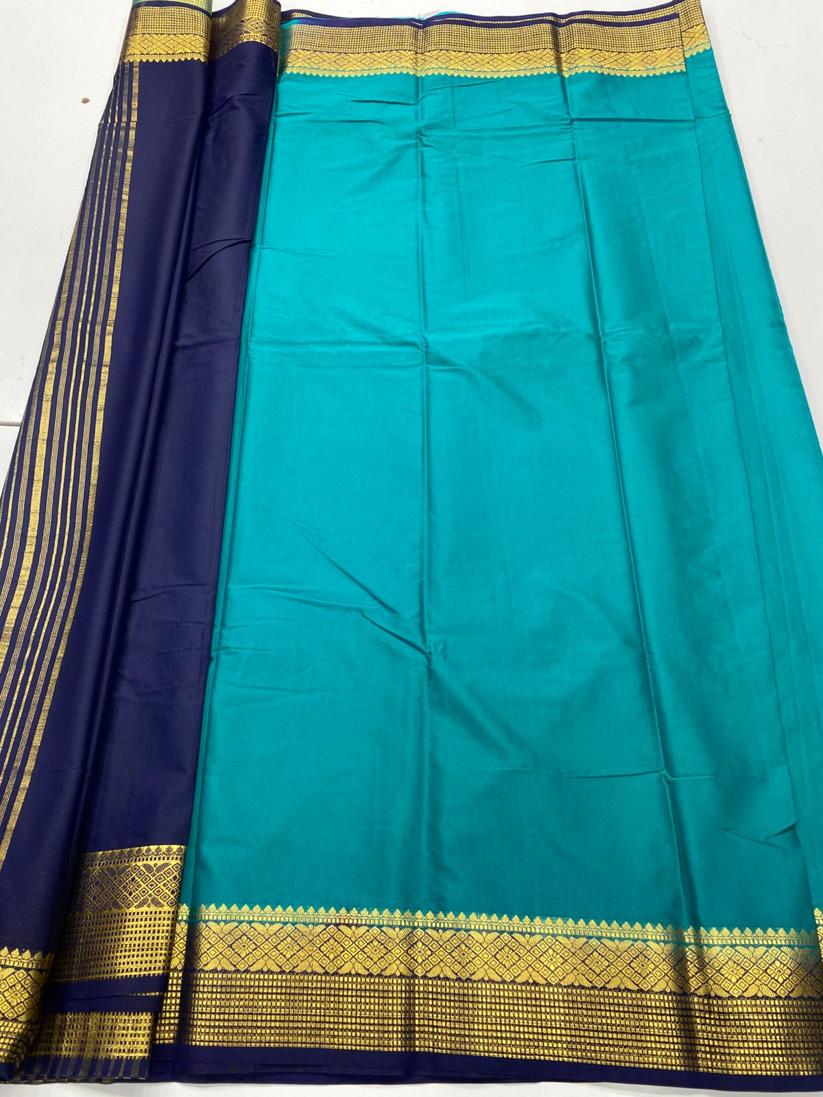 Mysore Crepe Zari Border Saree ( 3369A-R21 )