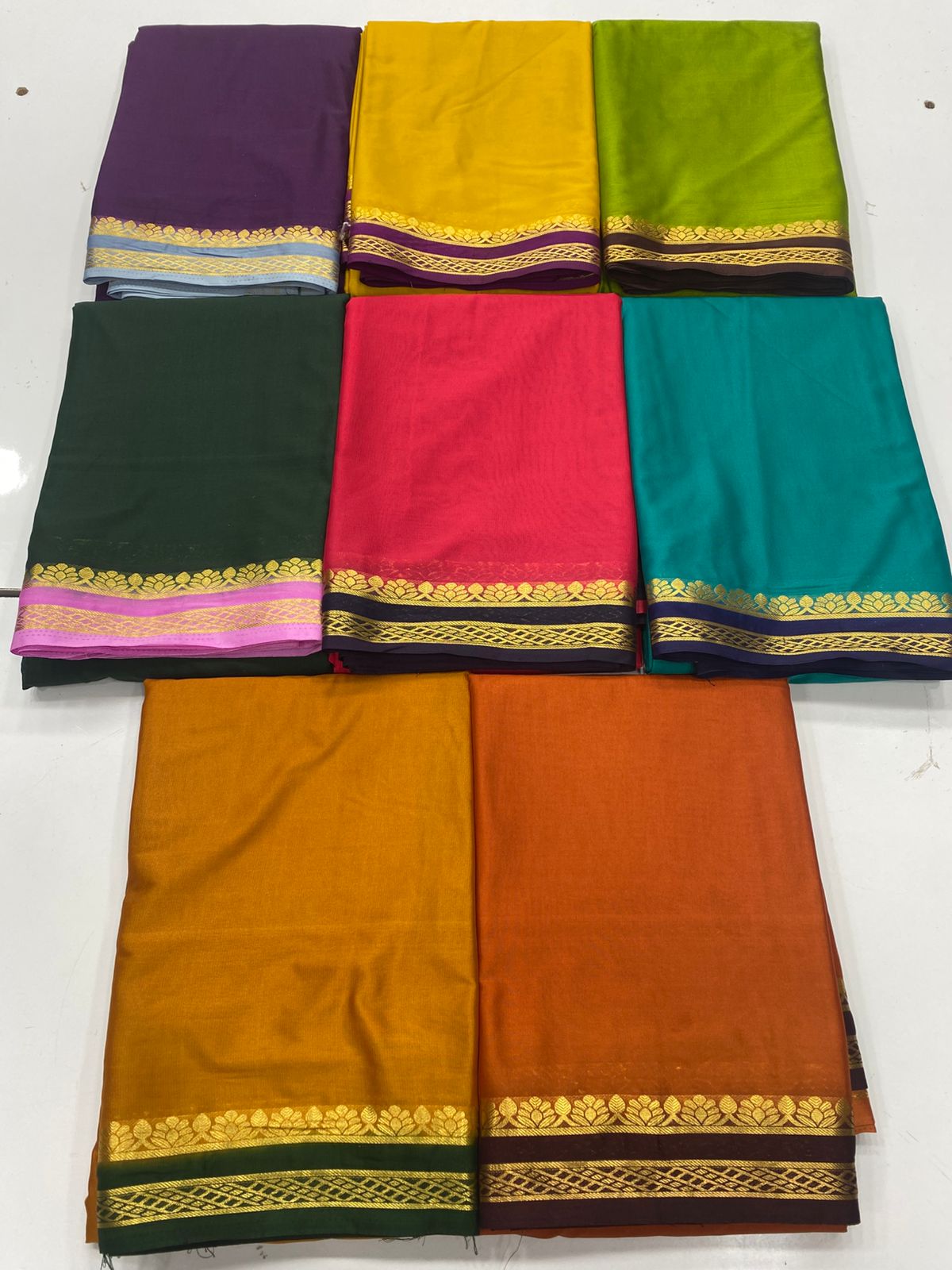 Mysore Crepe Zari Border Saree ( 3365B-R7 )