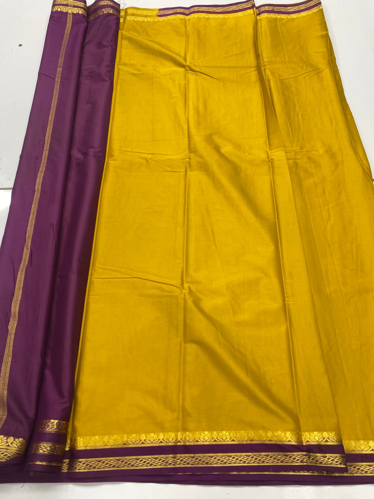 Mysore Crepe Zari Border Saree ( 3365B-R7 )