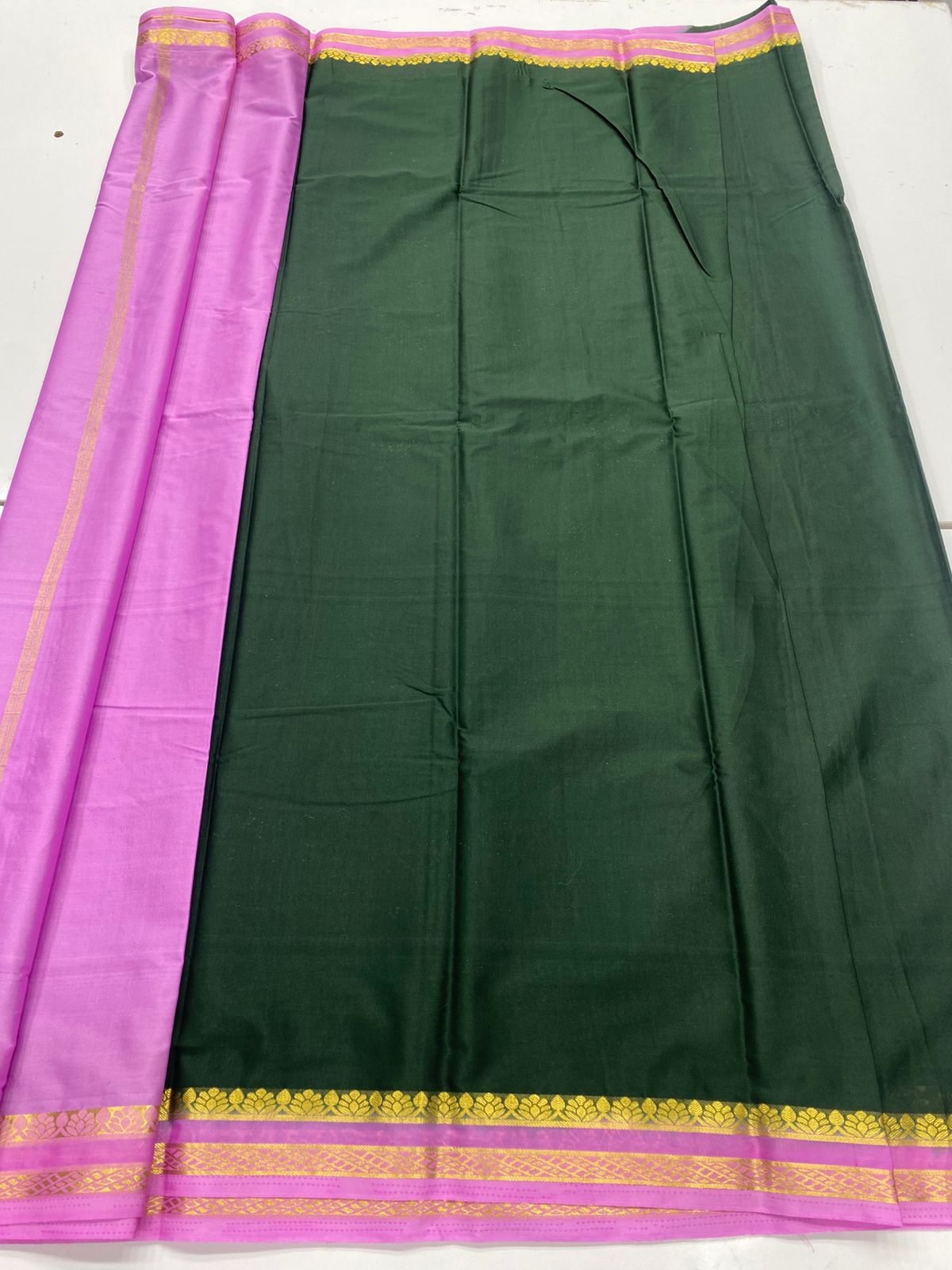 Mysore Crepe Zari Border Saree ( 3365B-R7 )